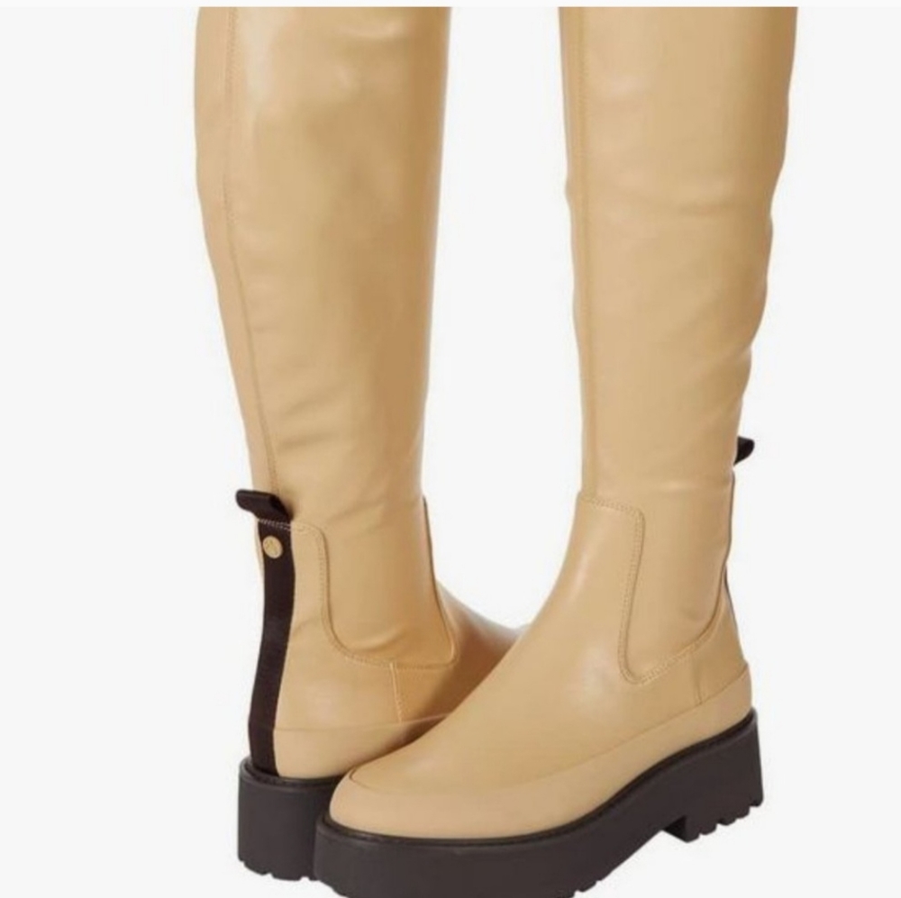 Franco Sarto Janna Over-the-knee-boot Wide Calf size 8 beige